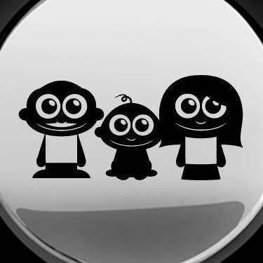 Adorable Family Fuel Cap Car Sticker for wholesale by WinsterCreations™