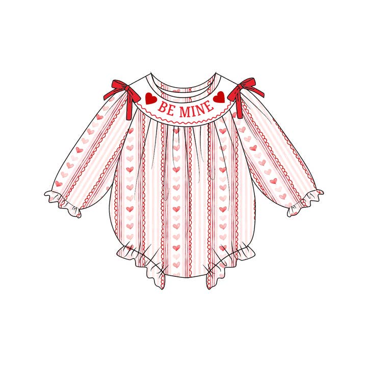 Auraquise - Wholesale Dress - Kids - 2026 Valentine's Day Heart Custom Name Smocked Embroidered Collection3