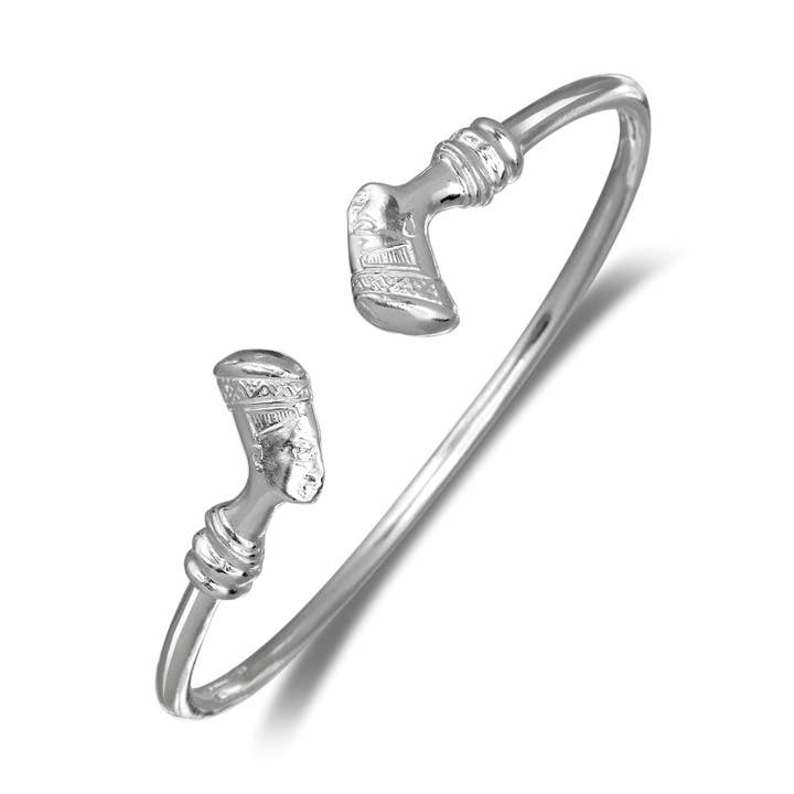 Pulseira Ocidental Simples Rainha Nefertiti em Prata de Lei .925, 1 peça por atacado de Better Jewelry