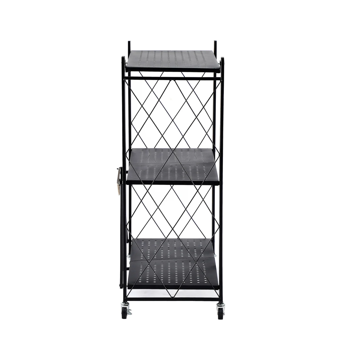 J&V TEXTILES - Wholesale Free Standing Shelf - Assembled Black Foldable Metal Storage Shelving Unit - 3 Sizes!16