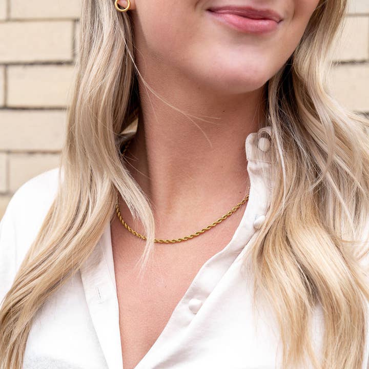 Spiffy & Splendid - Venta al por mayor Collares de cadenas y eslabones - Cadena tipo cuerda dorada de lujo, 18 pulgadas3