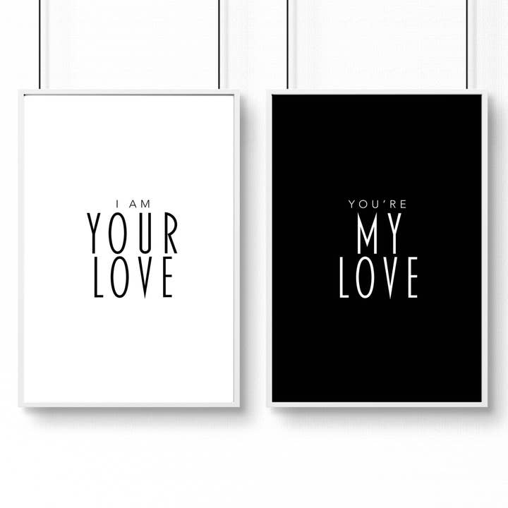 Couple anniversary gift idea | set of 2 wall art prints for Bedroom for wholesale by About Wall Art