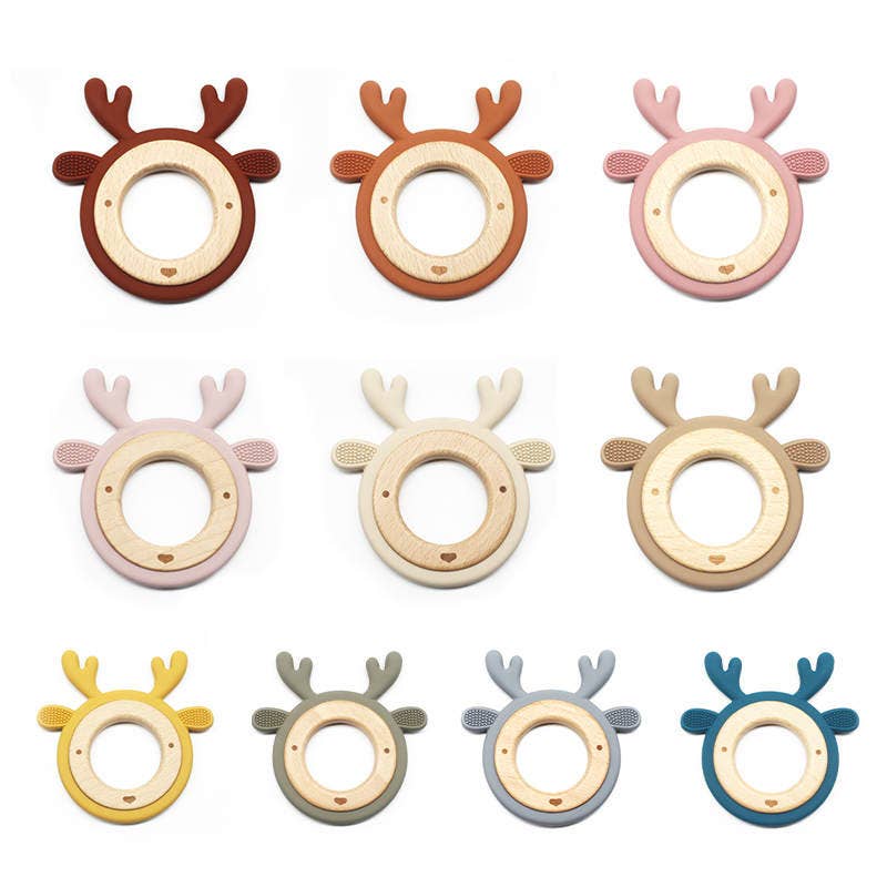 Boho + Babe - Wholesale Teether (Not Clip-On) - Baby - Reindeer Teether. Holiday/Christmas Baby Gift.4
