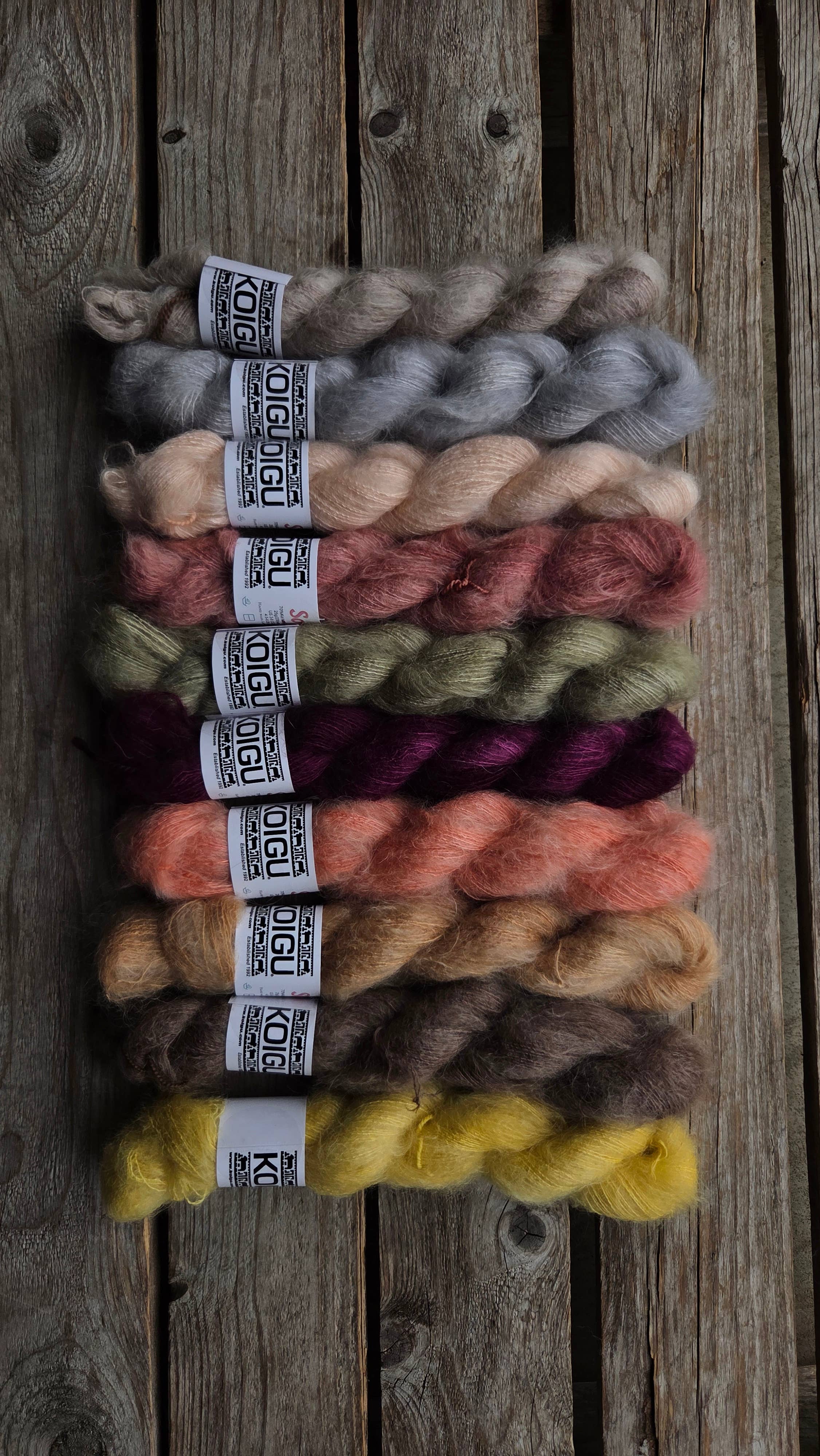 Koigu Wool Designs - Wholesale Yarn - Sofie Fall Palette (Kid/Silk Mohair)12