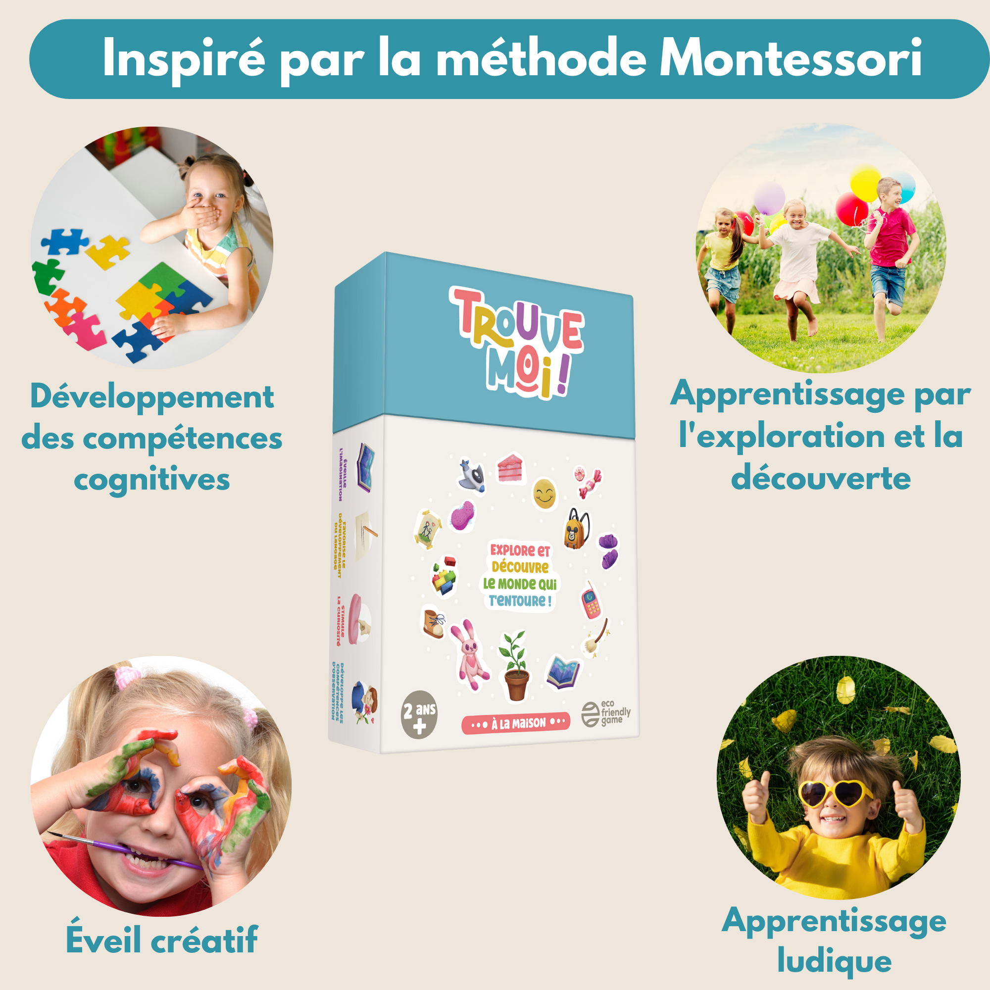 Oh Happy Games - Jeux de société - Wholesale Brain Game - Kids - Find Me - The Educational and Fun Game Approved by Parents - For Children Aged 2 to 6 Years5