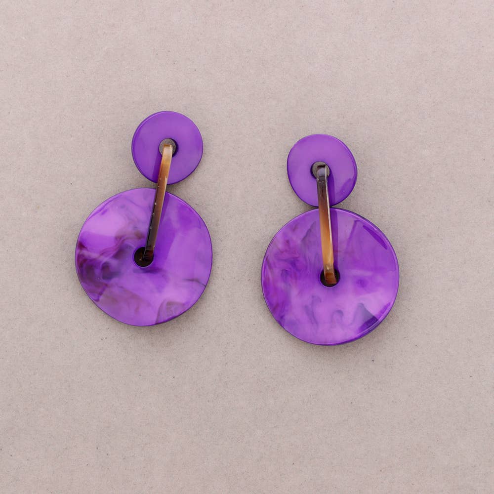 Sonata - Wholesale Snap Jewelry - Resin Ring Drop Earrings7