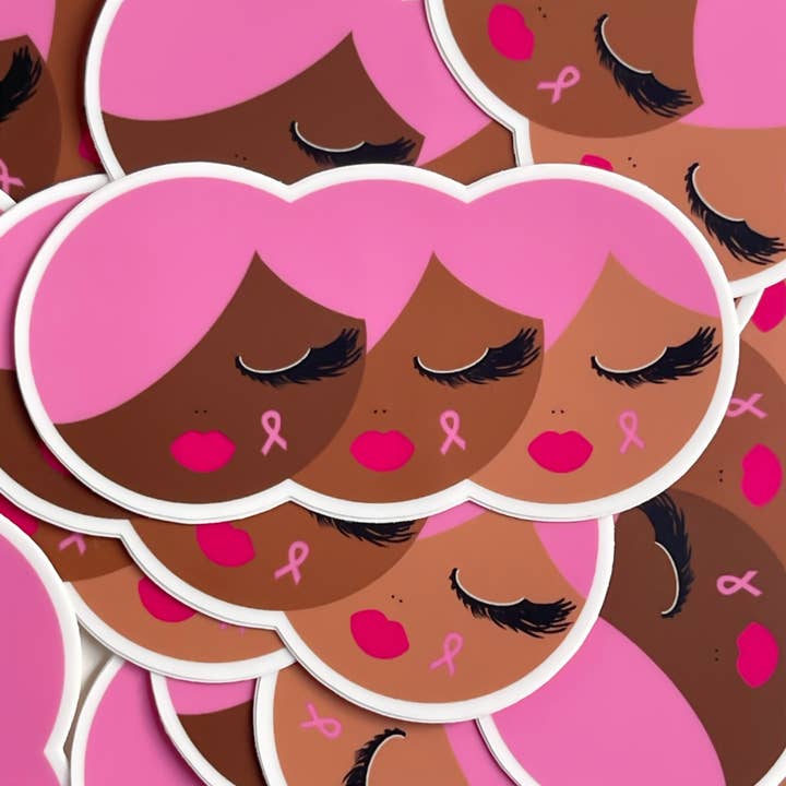 Sparkle Blu - Wholesale Sticker - Love Faith Hope | Pink Breast Cancer Awareness Unity Sticker2