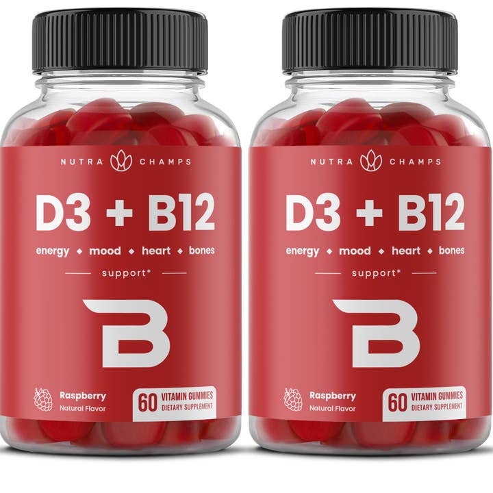 NutraChamps - Wholesale Oral Supplement/Vitamin - Vitamin D3+B12 Gummies - Improve Mood and Immunity 9