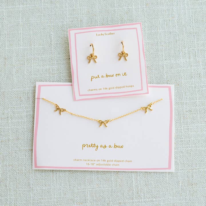 Lucky Feather - Wholesale Jewelry Set - Beautiful Bows Bundle - 32 pieces + Display2