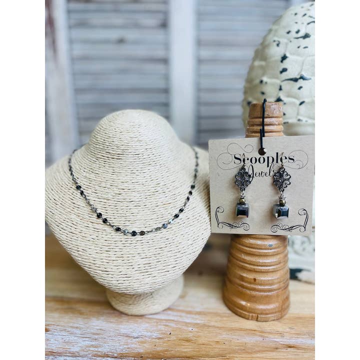 Scooples Jewelry - Wholesale Link & Chain Necklace - Gunmetal Funfetti