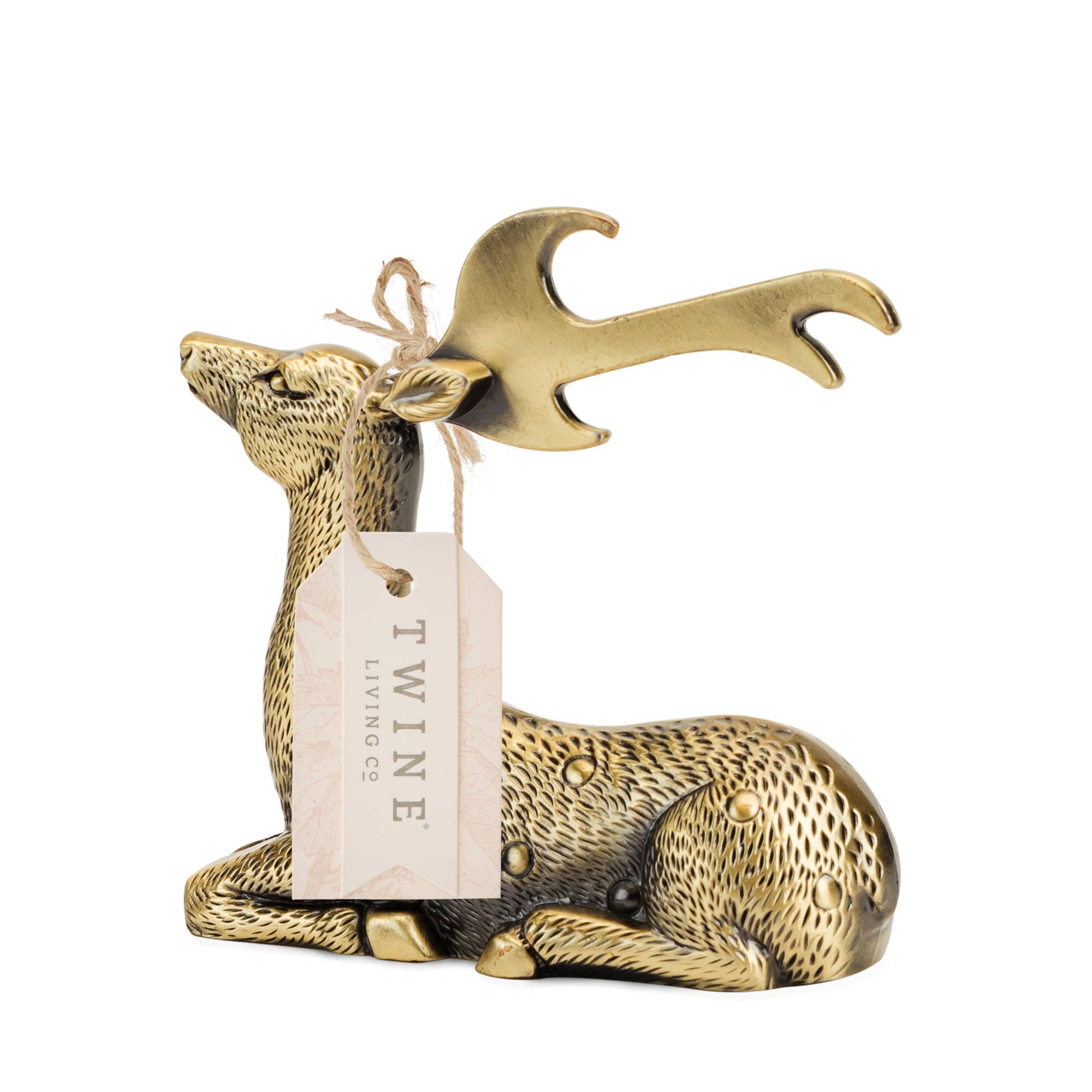 Twine - Wholesale Bottle/Wine Opener - Gilded Brass Finished Deer Beer Bottle Opener1