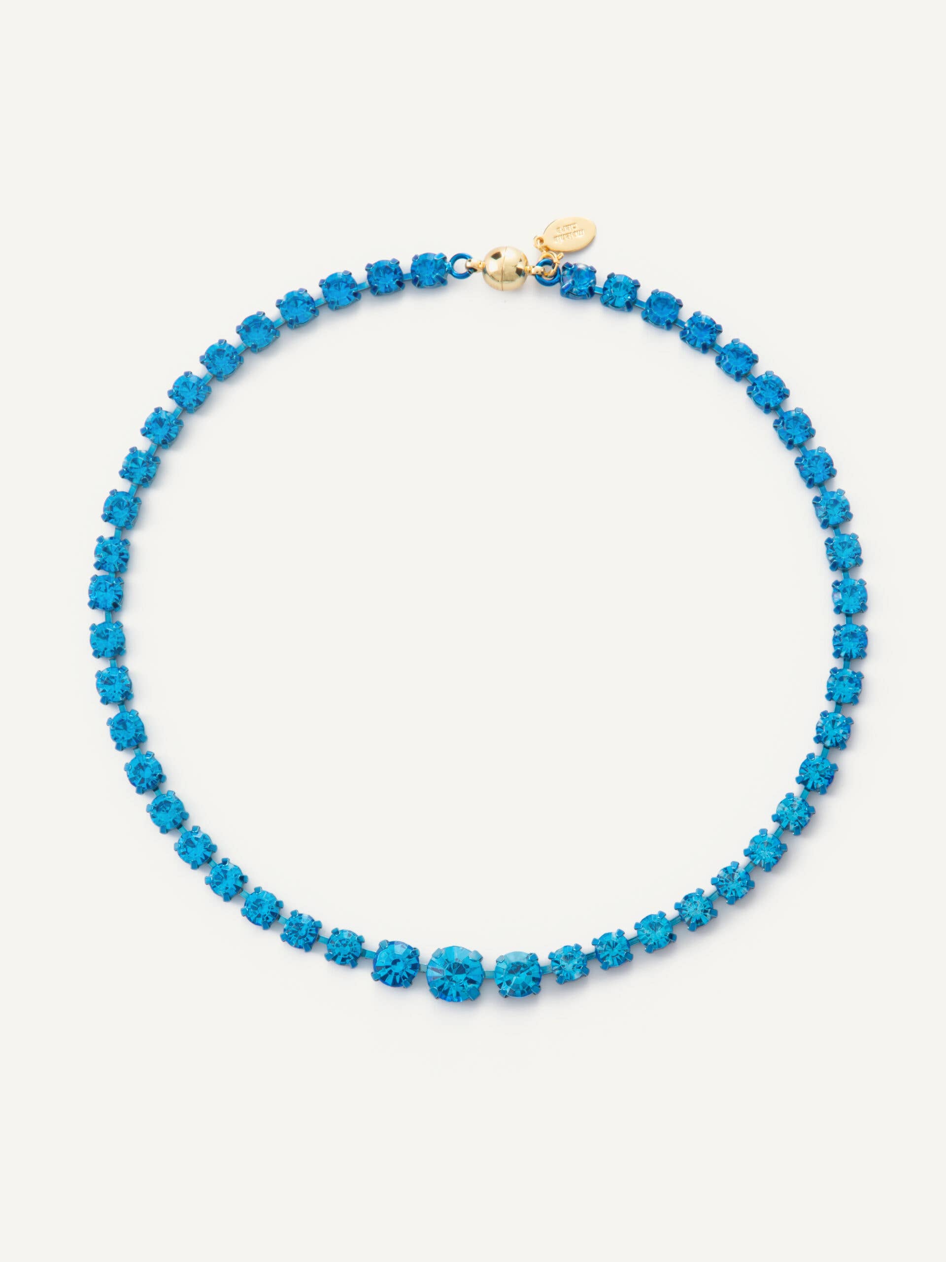 Melania Clara – wholesale Link & chain necklace – Blue Necklace4