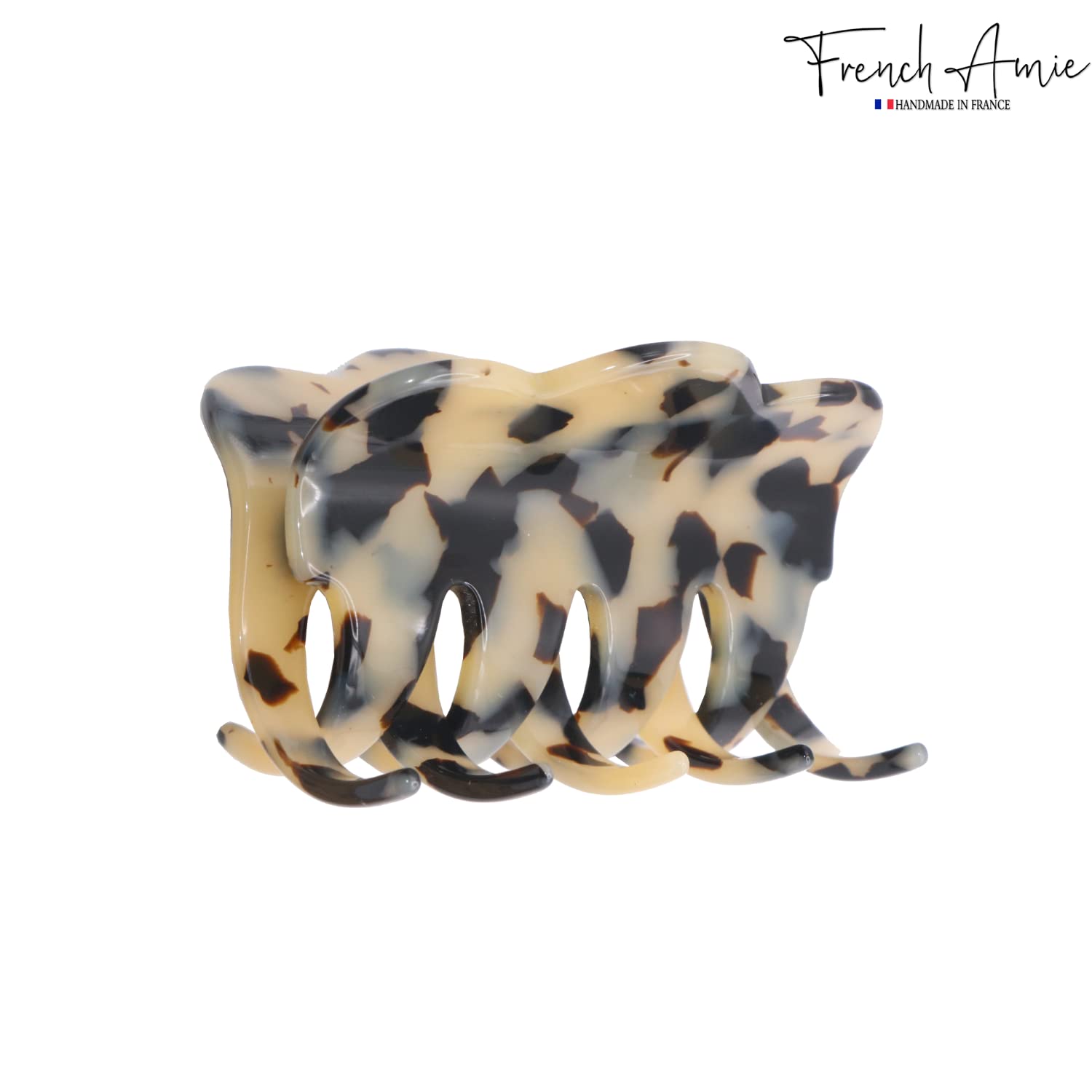 Parcelona - Wholesale Hair Clip - Women's - French Amie Crown Wave Small 2.5” Cellulose Handmade Interlocking Hair Claw33
