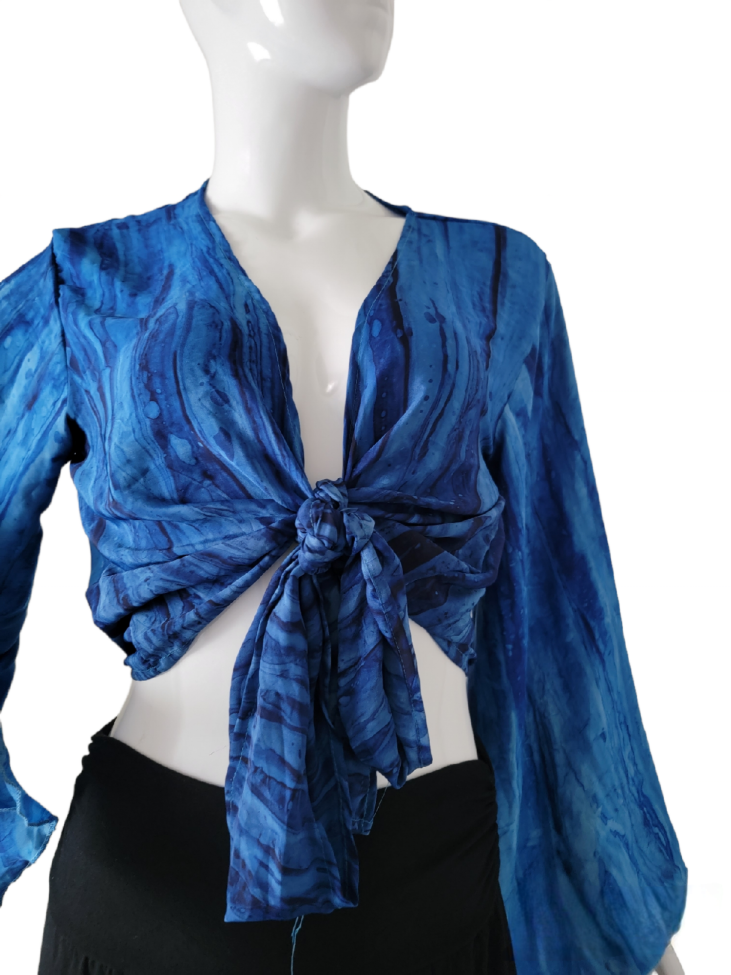 Evergreen Guardian Imports – wholesale Blouse – Women’s – TSTT-66 Long Sleeves Front Tie Top5