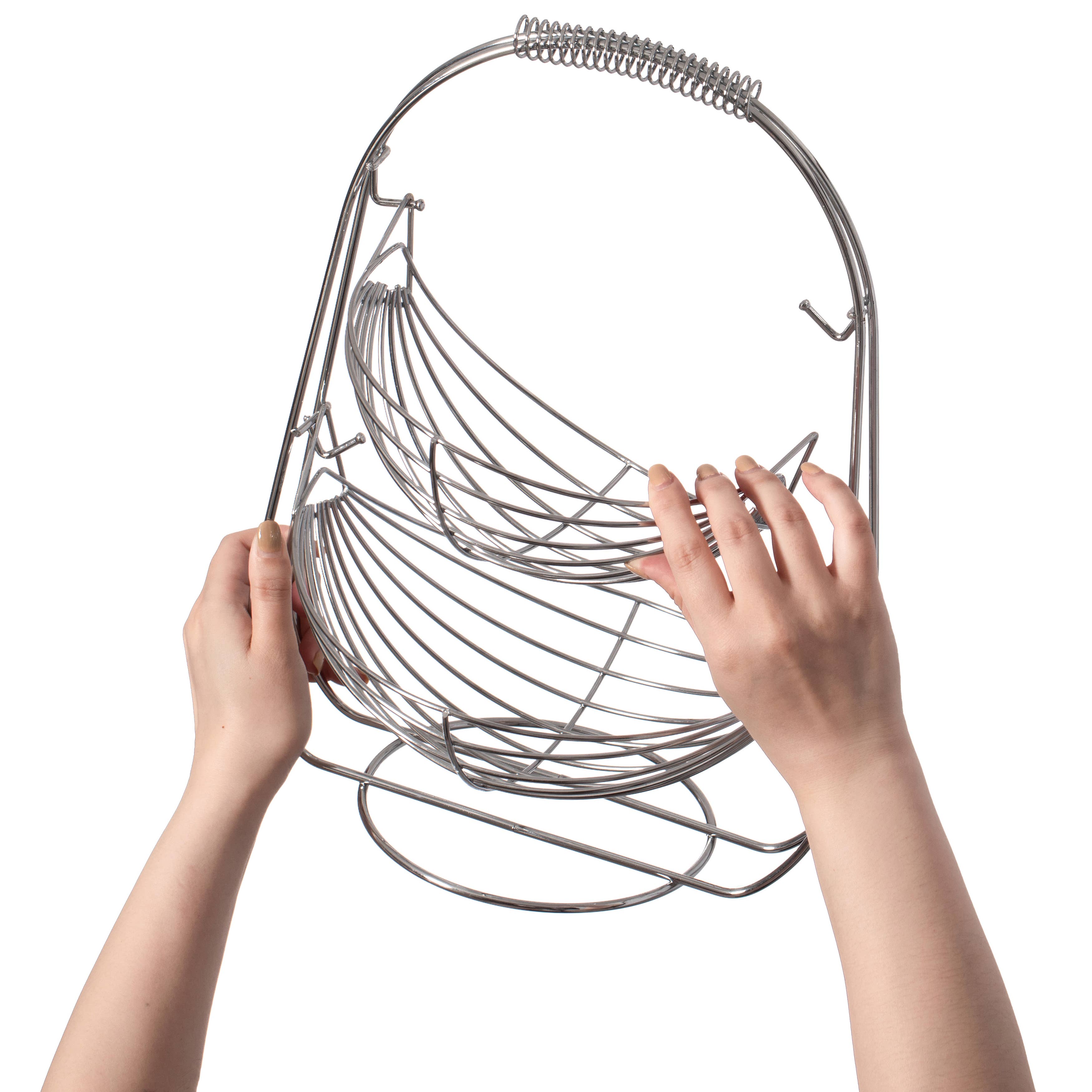 Quickway Imports - Wholesale Fruit Basket - 2 Tier Fruit Holder Swing Basket for Kitchen, Organization5