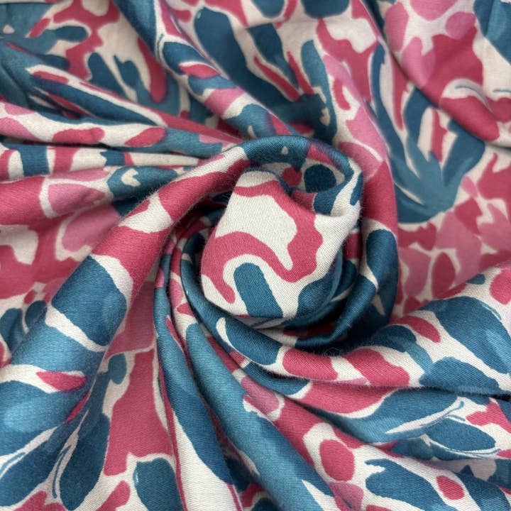 Bomuldsstof med abstrakt print pr. meter - 3 farver for engroshandel hos Fabriculture INC