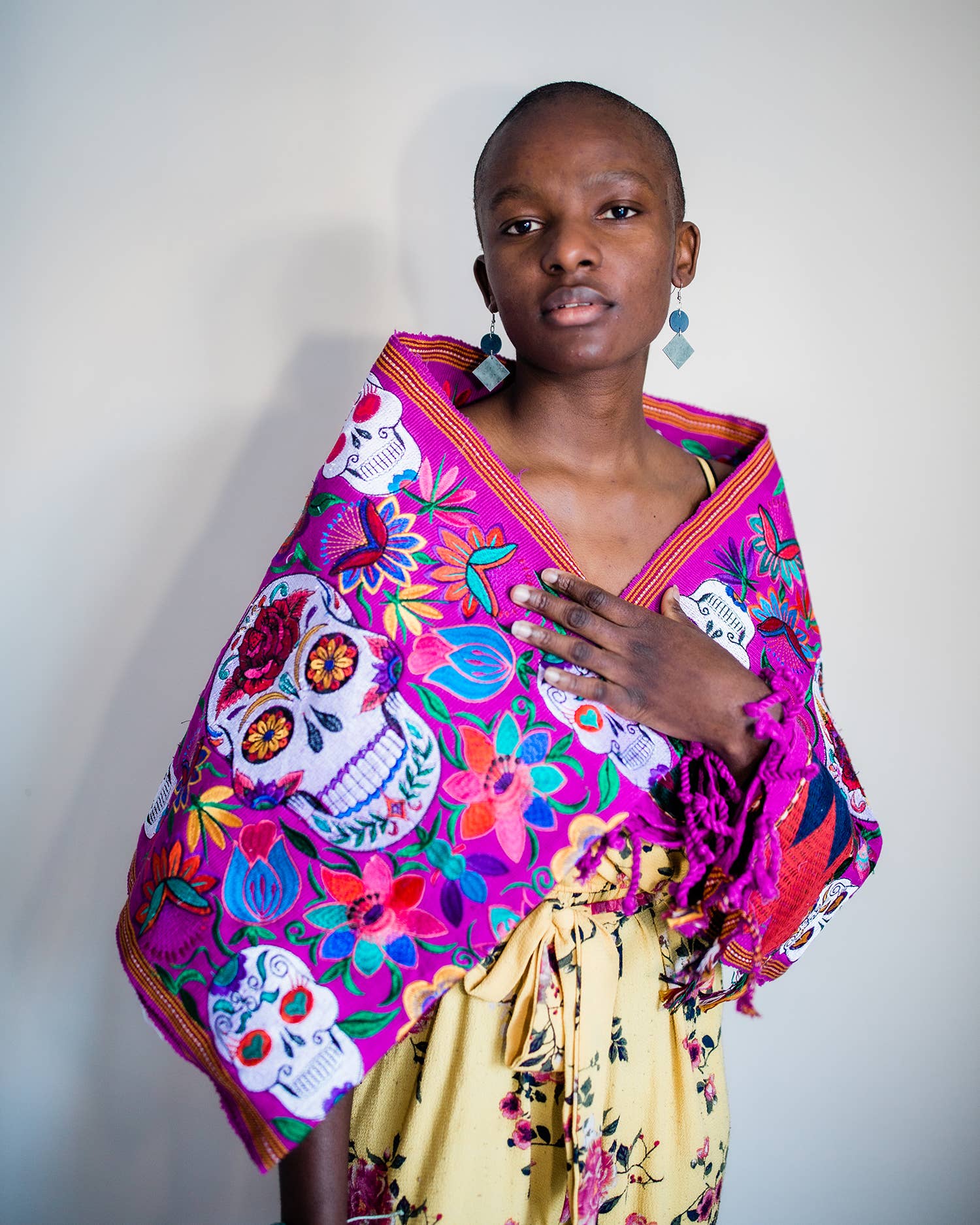 Lucia's Imports – wholesale Löpare – Sockerkranium Skelett Bordsduk1