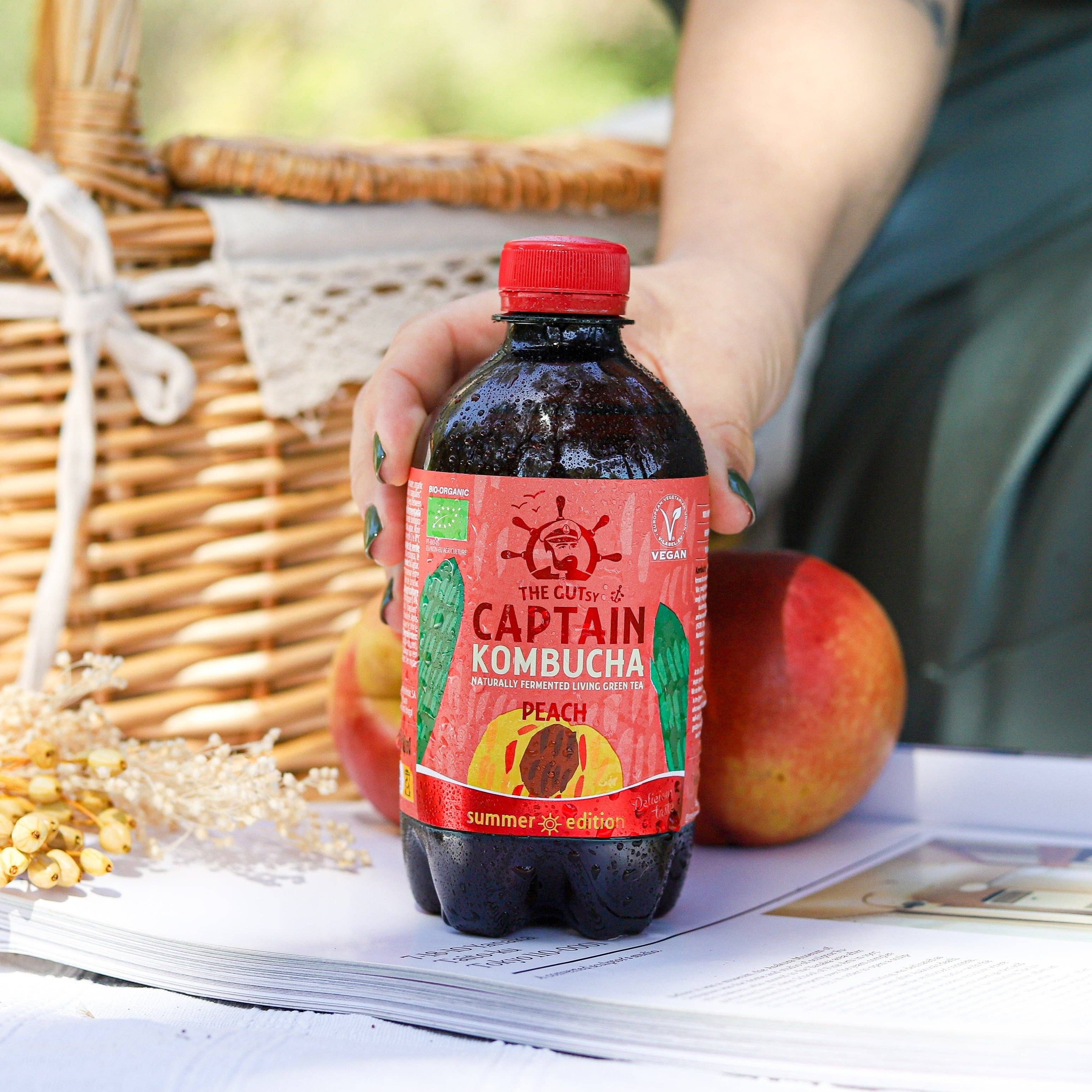 The GUTsy Captain Company - Wholesale Kombucha - GUTsy Captain Kombucha | ZOMEREDITIE | Perzik 12x400ml3