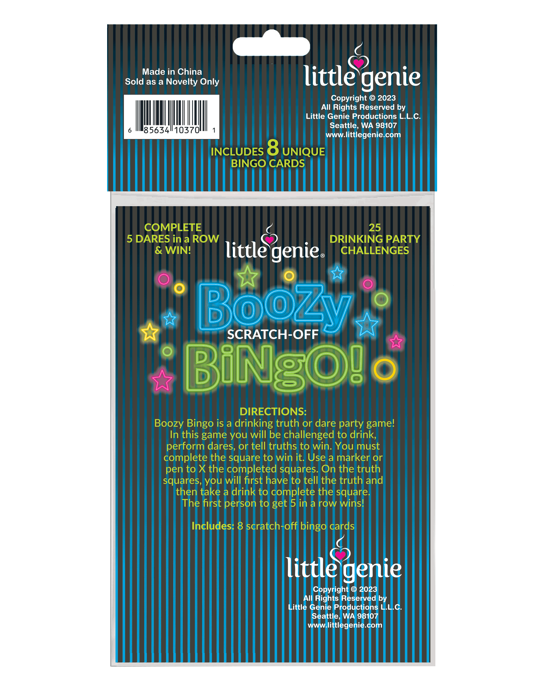 Little Genie Productions - Wholesale Party Favor - Boozy Bingo Scratch Off Drinking Game2