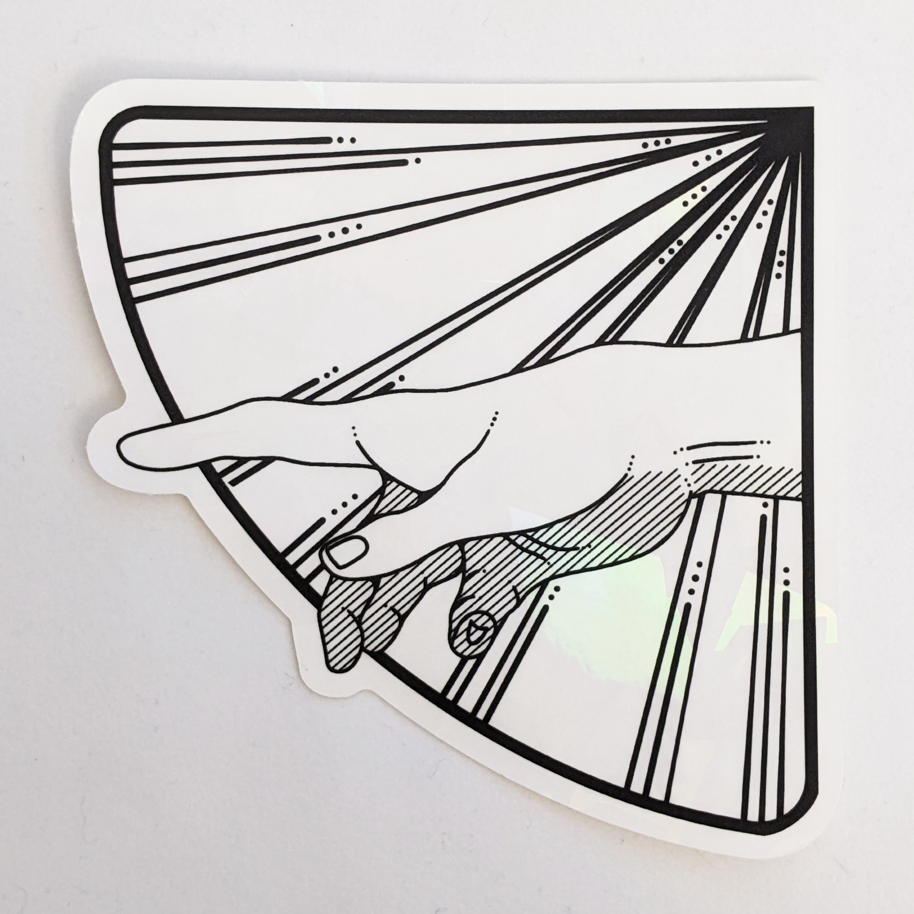 Amy in the Aether Art - Wholesale Wall Decal/Stickers - God and Adam Rainbow Window Decals2