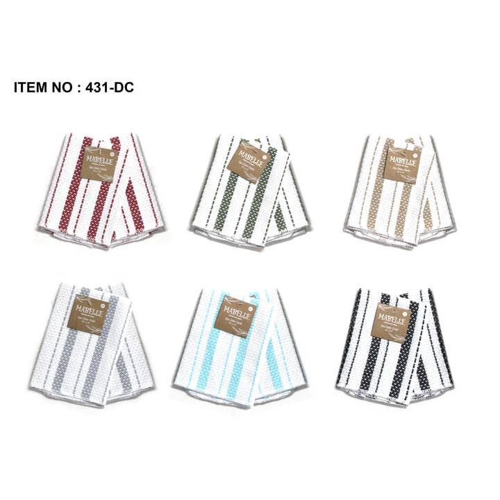 Confezione da 2 strofinacci Harbor Stripe, da cucina e da tavolo per la vendita all'ingrosso da parte di Mabelle Home