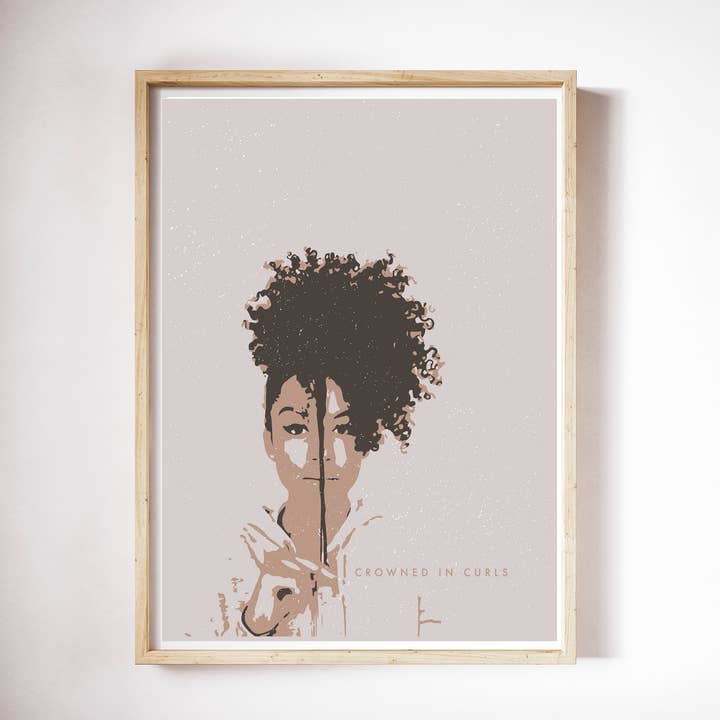 Crowned in Curls Print for wholesale by Godly Gorgeous