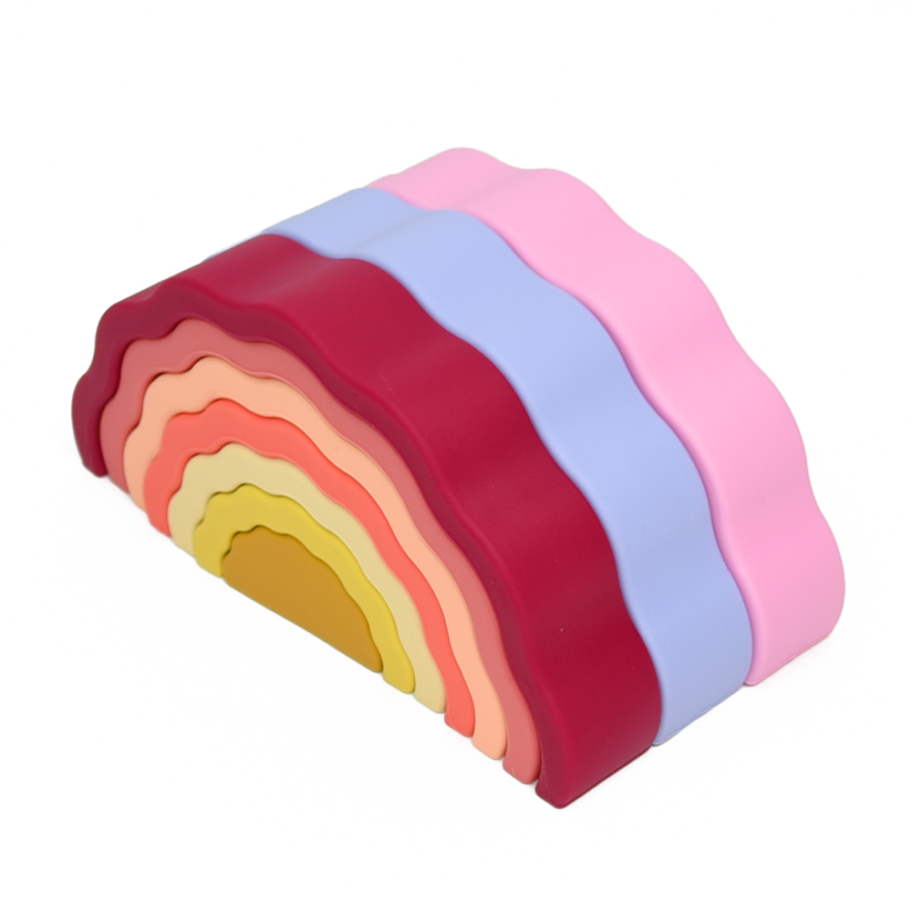 PETIKIDS - Wholesale Stacking Rings Game - Baby - Montessori educational toy - Stackable rainbow8