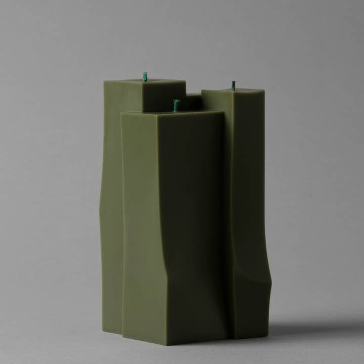 BOLTBOLT - Wholesale Novelty Candle - SOAPMAN Vertical Bar Sculpture Candle - Wild Growth of Grass - Olive Green1