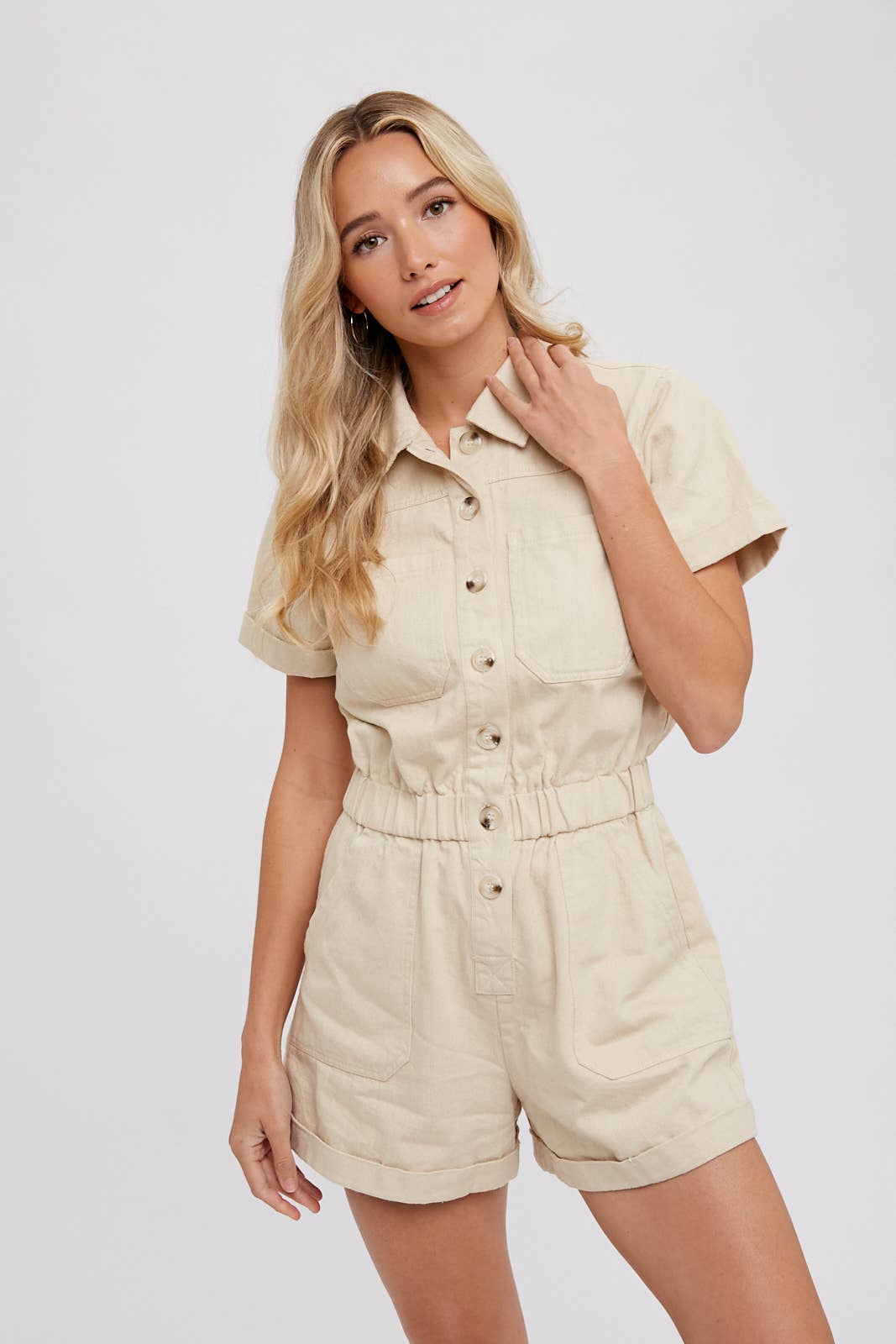 Bluivy - Wholesale Romper - Women's - BUTTON FRONT COTTON ROMPER13