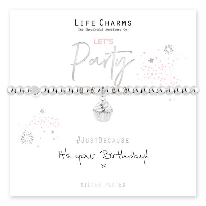 Faisons la fête ! - Bracelet à breloques en forme de cupcake pour la vente par Life Charms