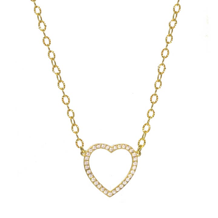 Eternal Sparkle Pavé Hart Ketting voor wholesale door Rachel Reinhardt