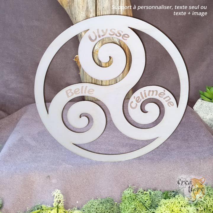 Cercle en bois Image ou/et prémon à Personnaliser pour la vente par Creatigre