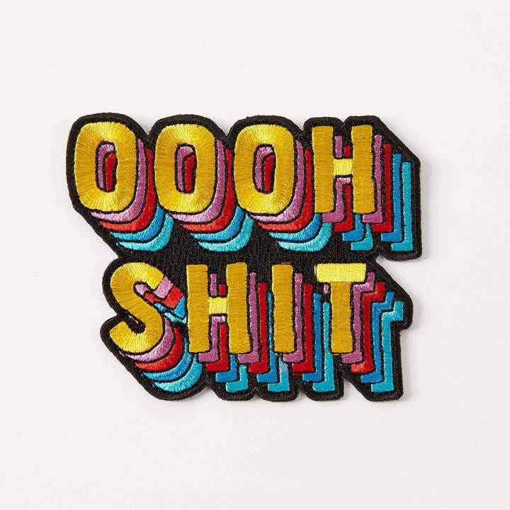 Punky Pins - Wholesale Patch - Oooh Shit Embroidered Iron On Patch1