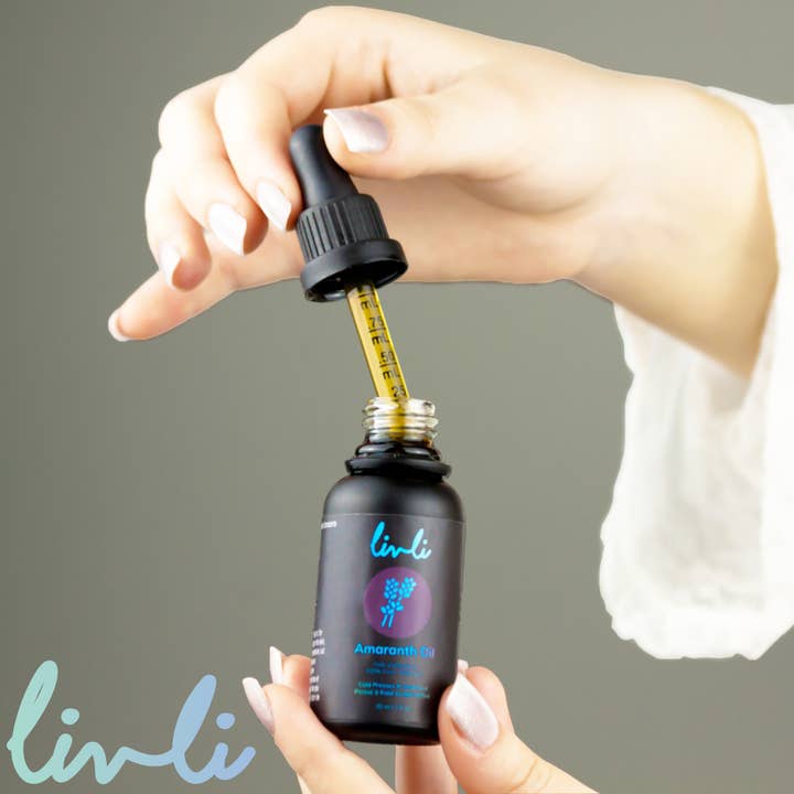 Livli - Wholesale Bath/Body Oil - Cold-Pressed Amaranth Oil, Food Grade, 30 ml Dropper Bottle