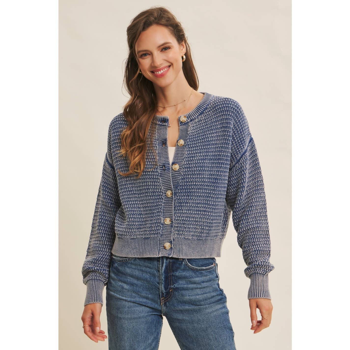 in february - Wholesale Cardigan - Women's - COZY CHIC LAYER MINERAL-WASHED CABLE KNIT SWEATER CARDIGAN20