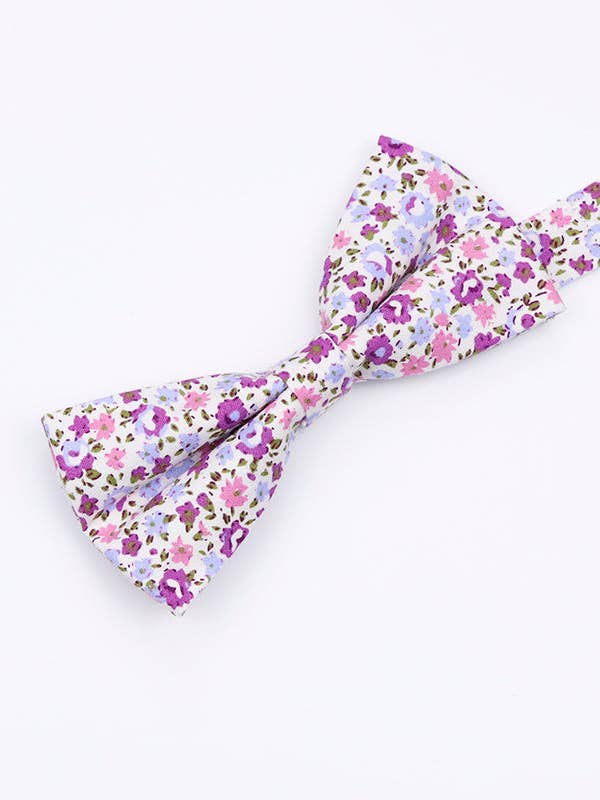 Noeud Papillon Liberty Violet Homme en Coton «Gaspard» pour la vente par Unipap's