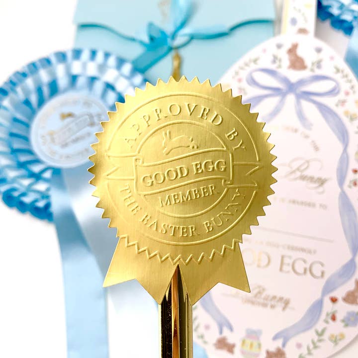 Black Bow Studio - Wholesale Sticker - Good Egg Member Easter Embossed Rosette Stickers1