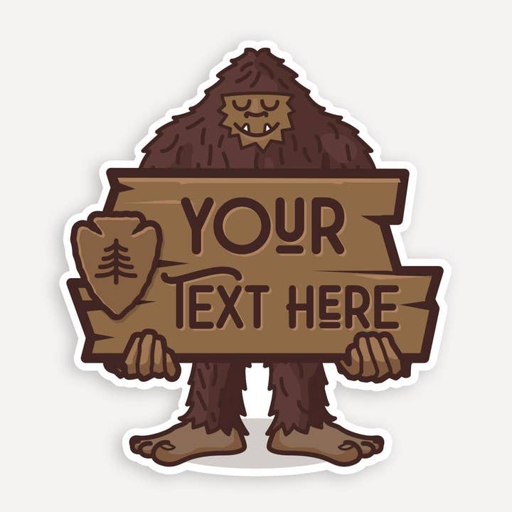 Bigfoot National Park Sticker with Name Drop for wholesale by Squatchy