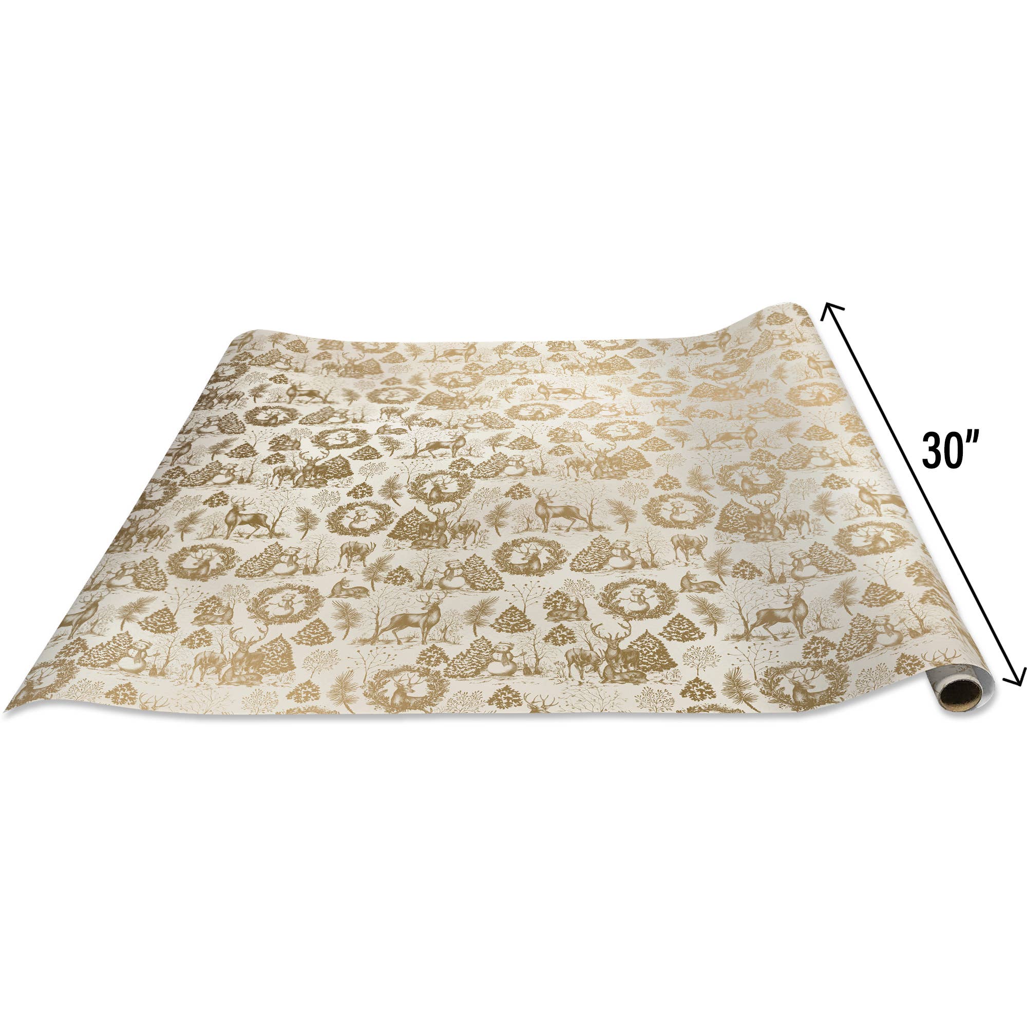 Jillson & Roberts - Wholesale Wrapping Paper Roll - Wrap - Rolls - Winter Woods Gold3