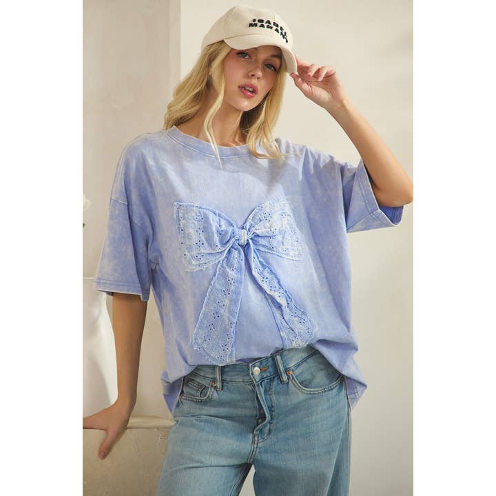 SWEET KNOT BOW TEE (ST8477) for wholesale by Sage + Fig