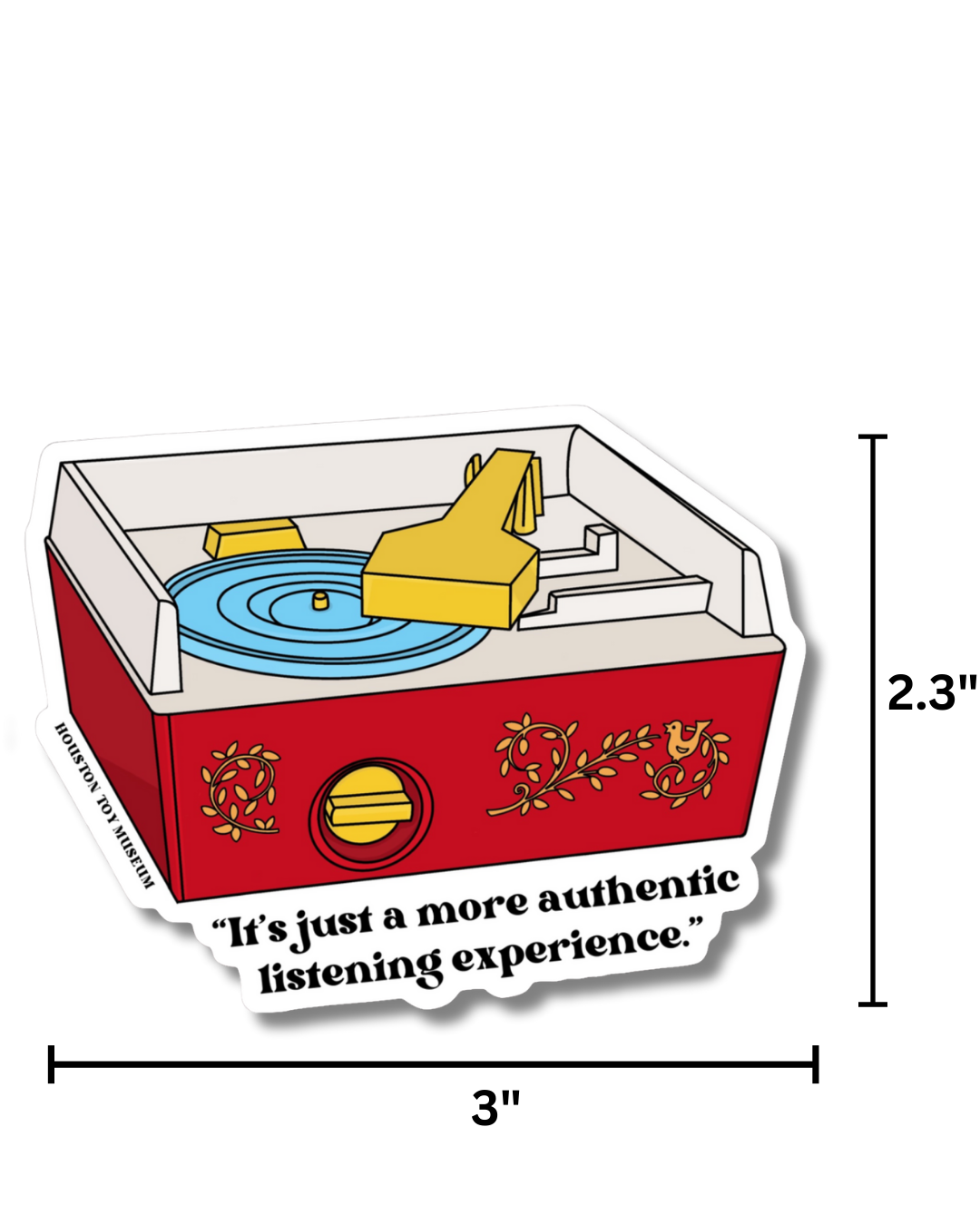 Houston Toy Museum - Wholesale Sticker - Fisher Price Platenspeler Sticker1