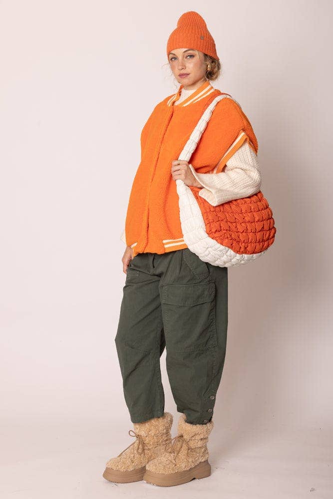 MiMi Wholesale - Wholesale Outerwear Vest - Women's - QCV420019 College Colors Sherpa Varsity Vest7