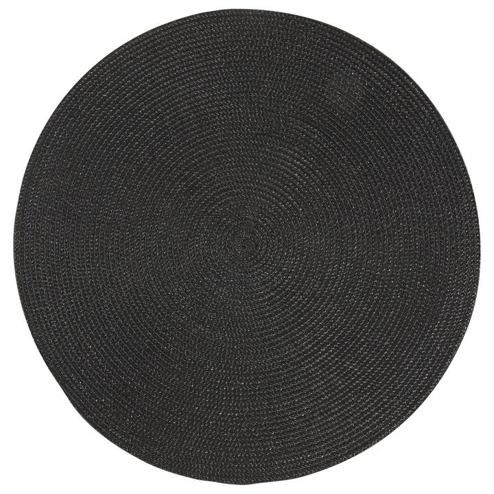 Disko Black Round Placemat for wholesale by Danica Brands