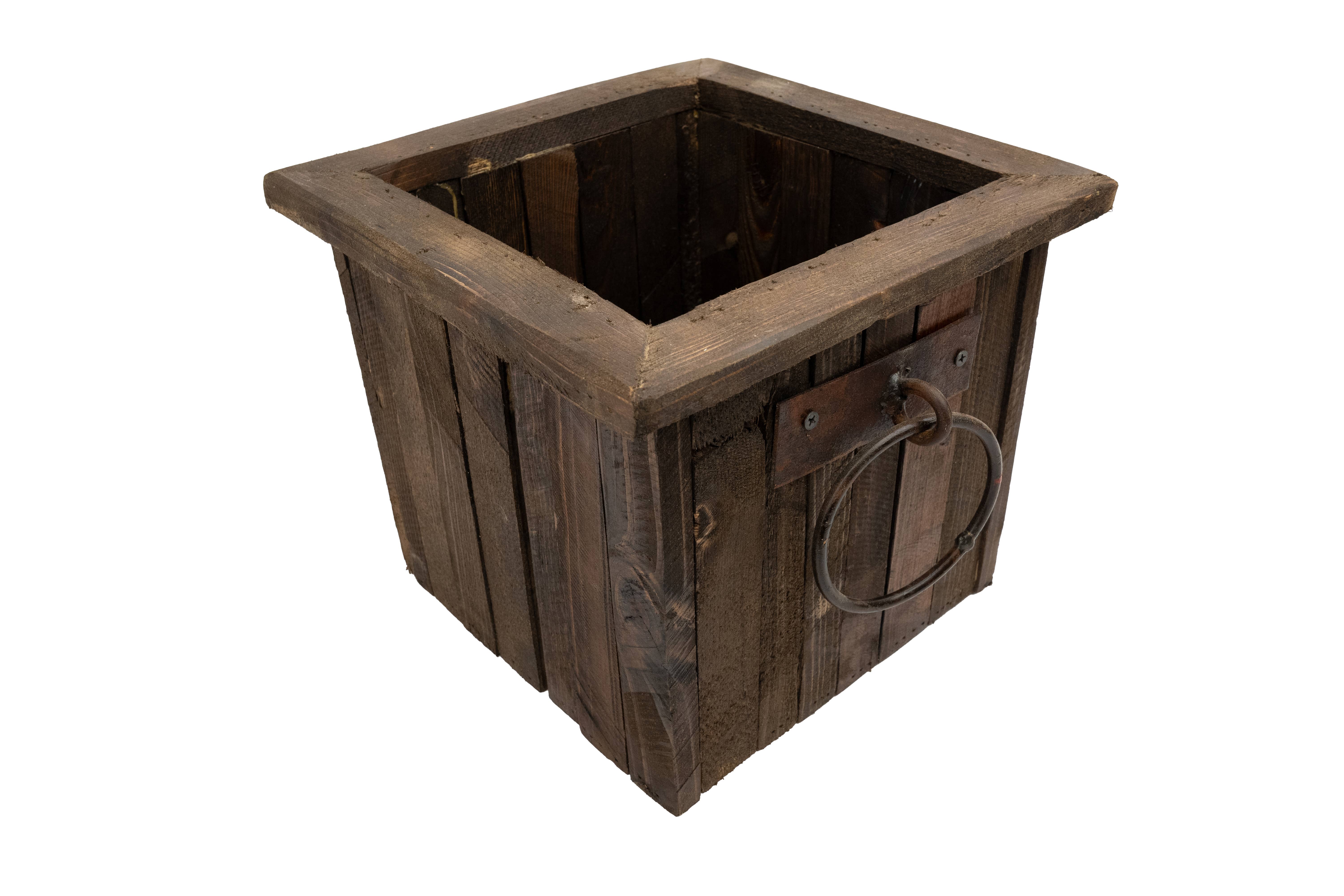 My Amigos Imports - Wholesale Planter Box - Gardner Rustic Wooden Square-Planter-11x11x10H-Garden Decor19