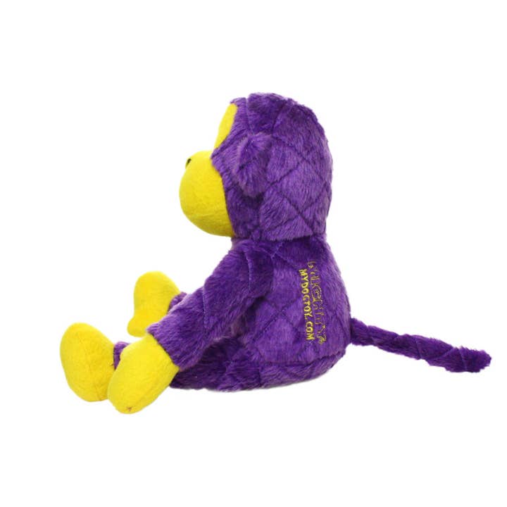 Tuffy Dog Toys - VIP Products - Wholesale Pet Squeaky Toy - Dog - Mighty Safari Monkey - Purple, Plush, Squeaky Dog Toy