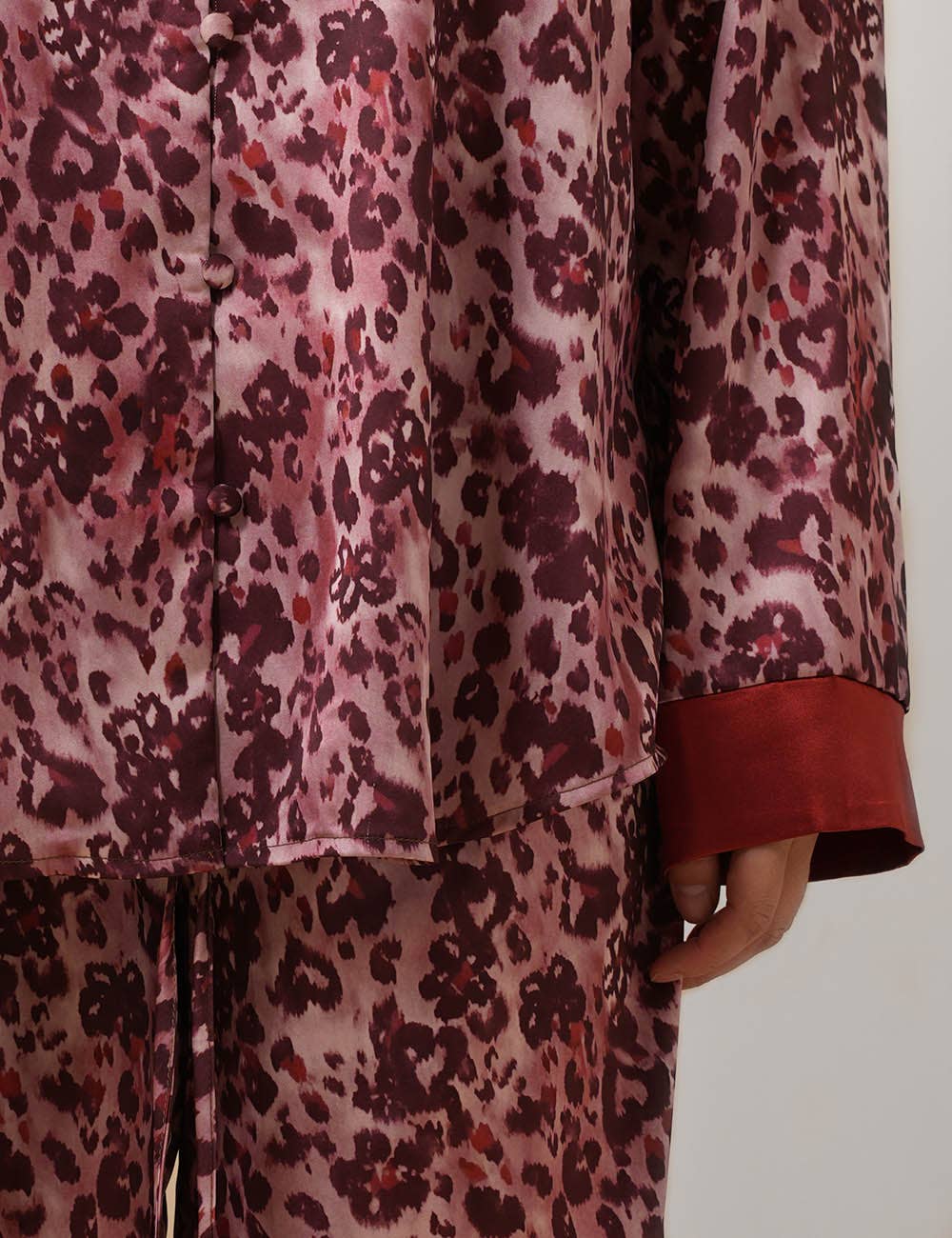 Ladies Leopard Button Closure Top & Pants Lounge Set SKST5KC1803 for wholesale on Faire2