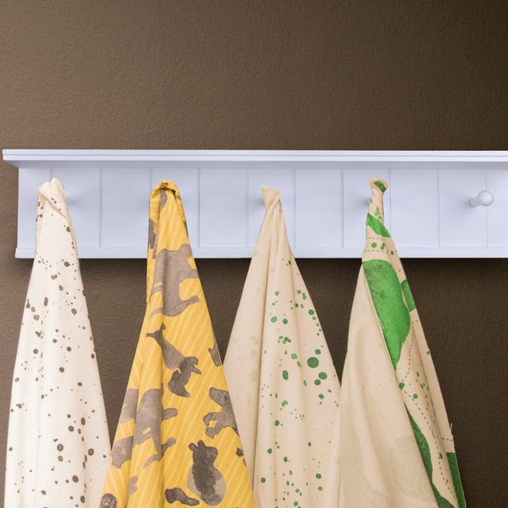 Danya B - Wholesale Coat rack - 24" White Wall Mount Coat Rack Shelf with 5 Hooks3