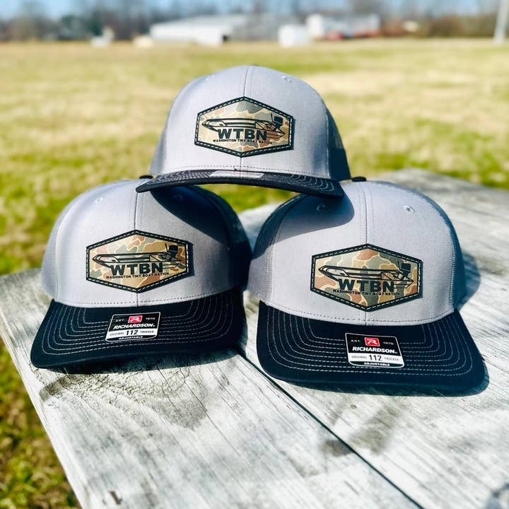 NDesigns Leather - Wholesale Trucker Hat - Unisex - "BMO" Camo PLEATHER patch hats - sewn, not glued!1