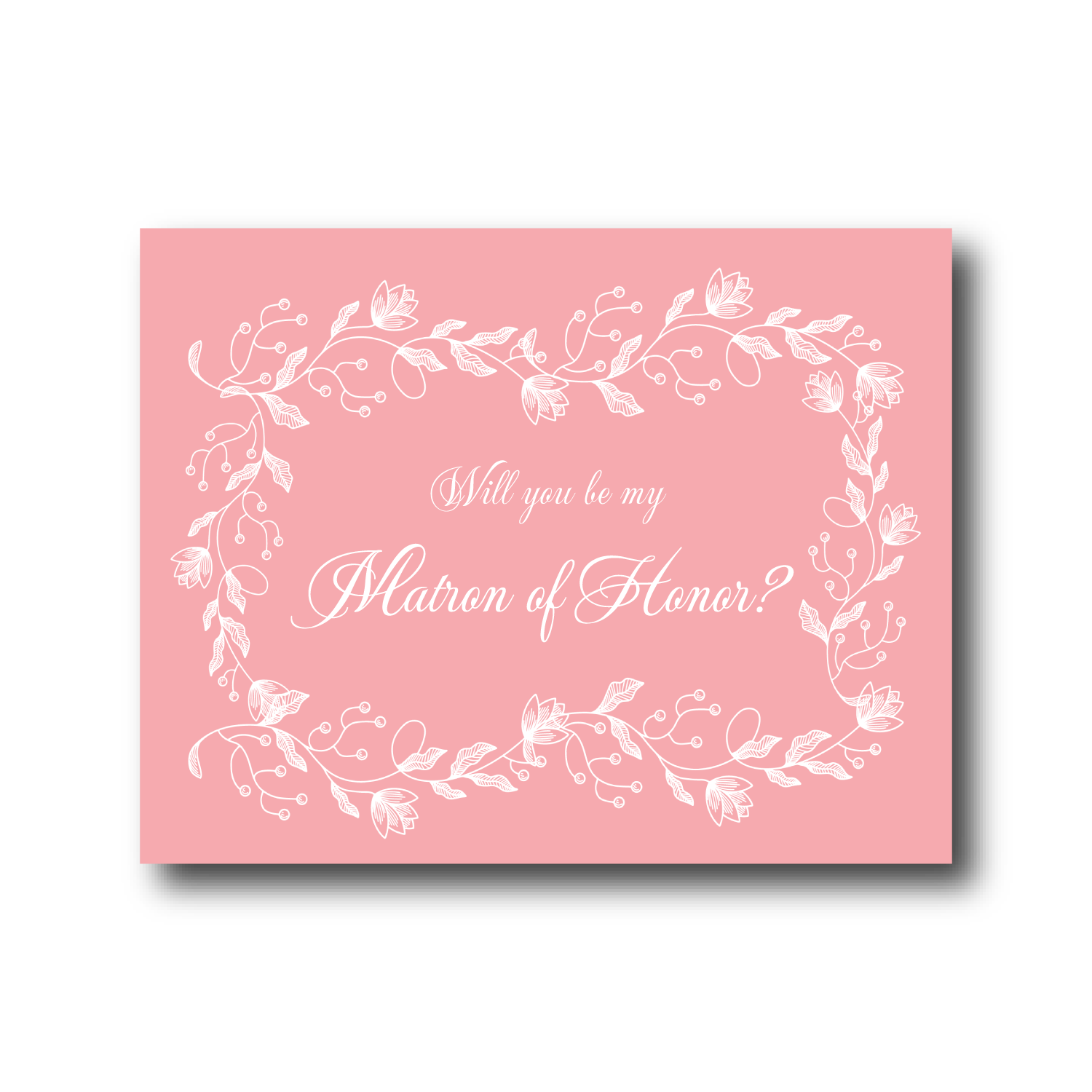 Peyton's Post - Wholesale Wedding Card - Will you be my Bridesmaid Greeting Card - Pink Florals2