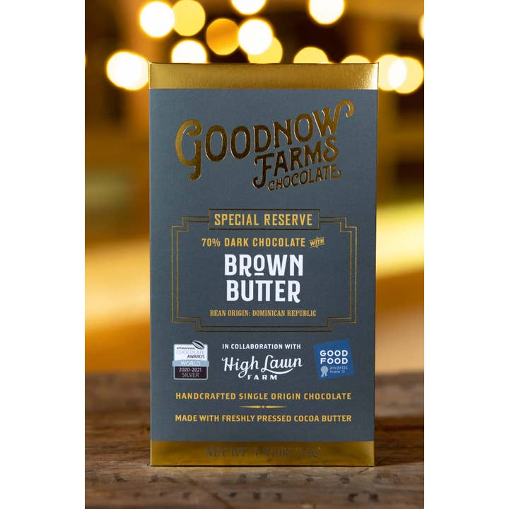 Goodnow Farms Chocolate - Wholesale Chocolate Bar - Special Reserve, Brown Butter Craft Chocolate